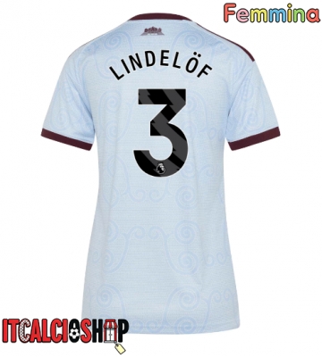 Aston Villa Victor Lindelof #3 Terza Maglia Femmina 2026-27 Manica Corta